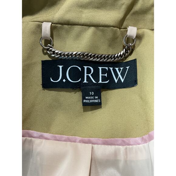 J.Crew Brown Cotton New Icon Trench Coat Size 10 - Picture 4 of 6